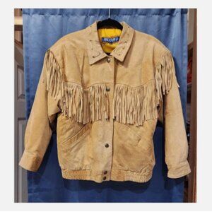 Vintage Beyond Leather Genuine Leather Fringe Jacket ~ Medium